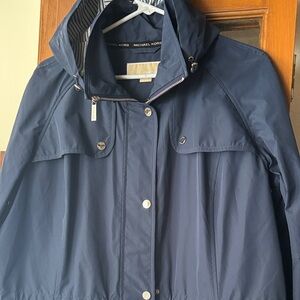 Michael Kors Dark Blue Rain Coat